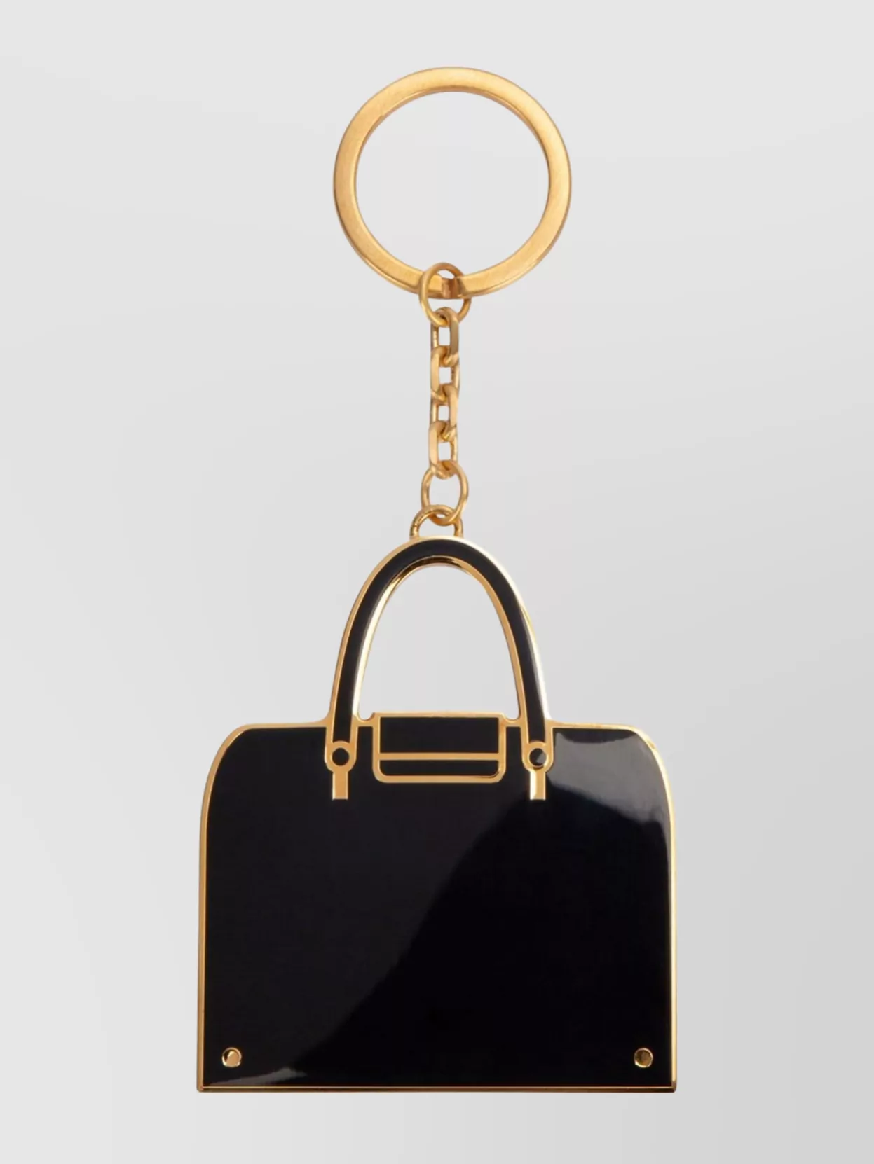 Shop Thom Browne Keychain Bag Charm Gold Chain Link
