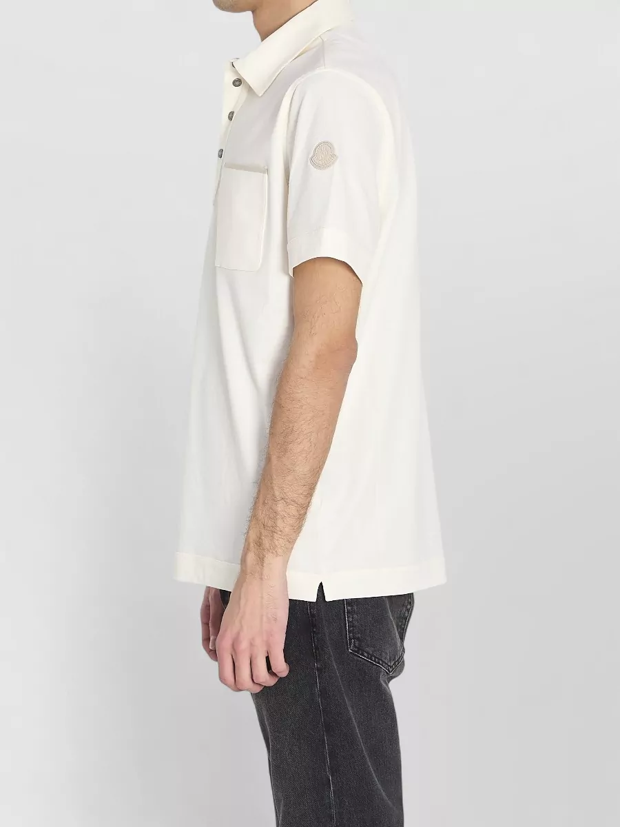 Moncler Stretch Cotton Piqué Polo Shirt
