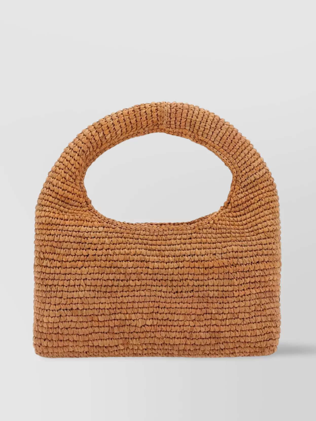 Manebi Crescent Top Handle Woven Texture Bag