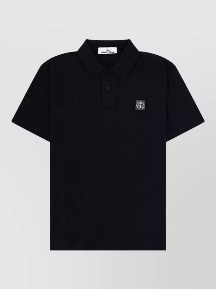 Stone Island Piqué Logo Polo Shirt