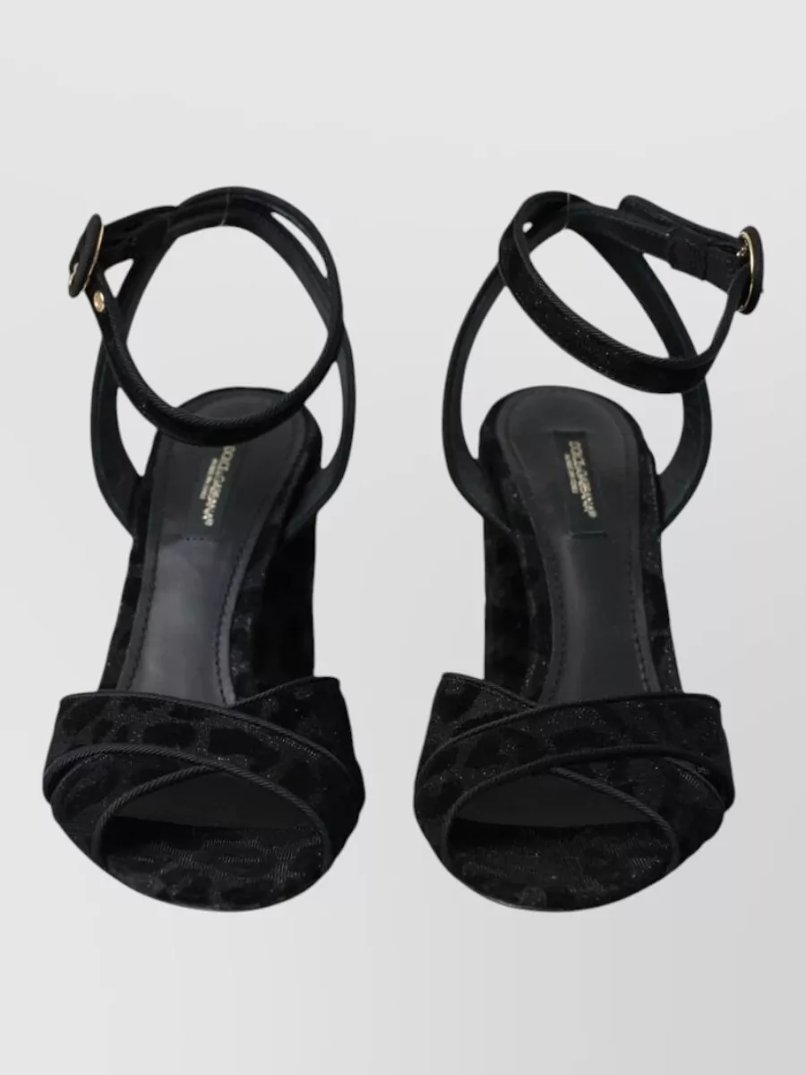 Dolce&Gabbana Leopard-Print Suede Sandals