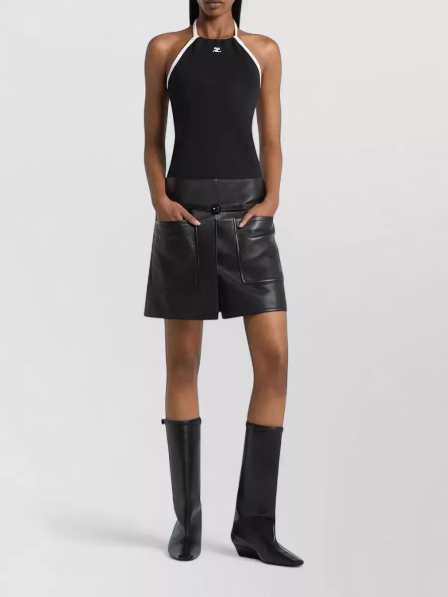 Courrèges Halterneck Logo-Detail Tank Top
