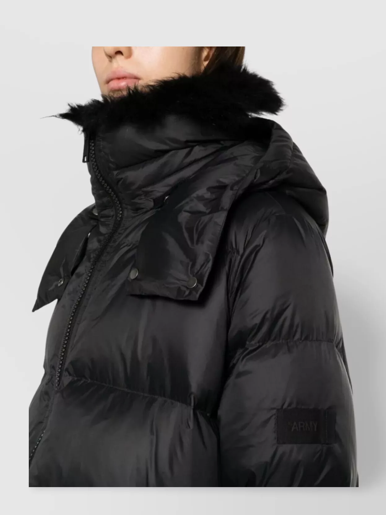 Yves Salomon Puffer Jacket With Fur Trim And Hood