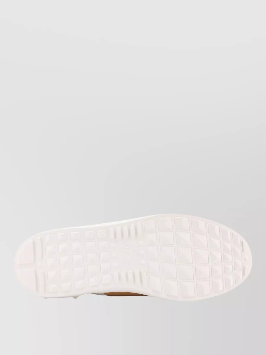 Valentino Garavani Leather Sneakers Iconic Stripe Rubber Studs