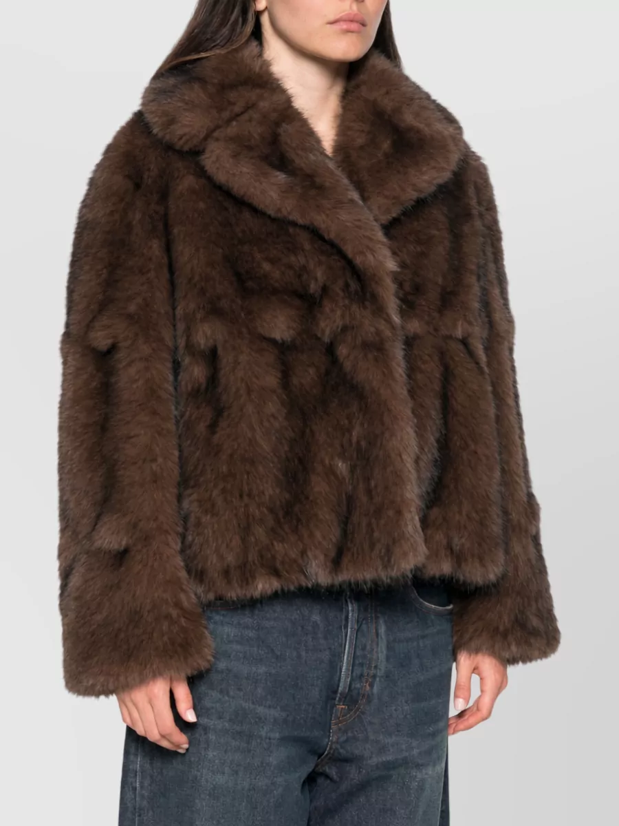 Ermanno Scervino Faux Fur Long-Sleeve Coat