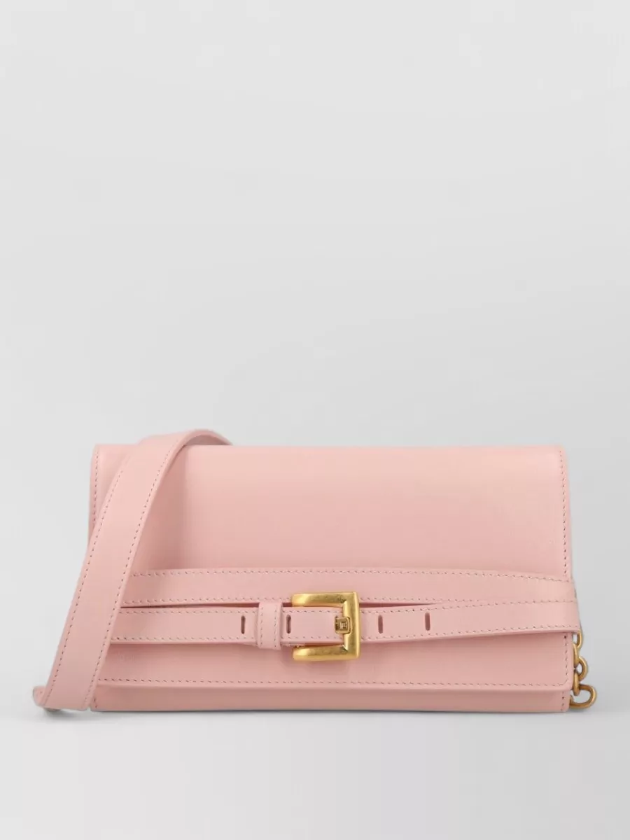 Balmain shuffle leather clutch bag