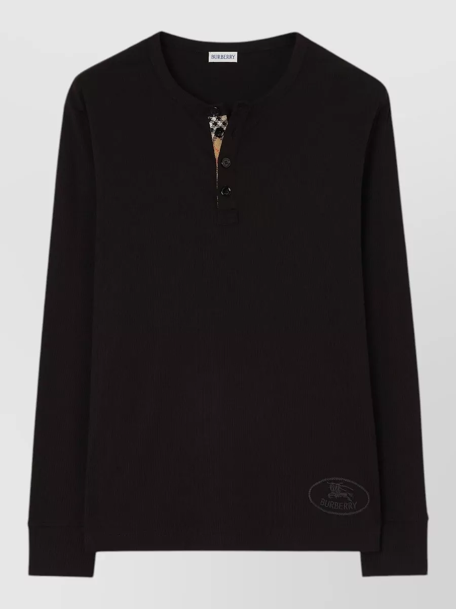 Burberry slim-fit long-sleeve cotton t-shirt