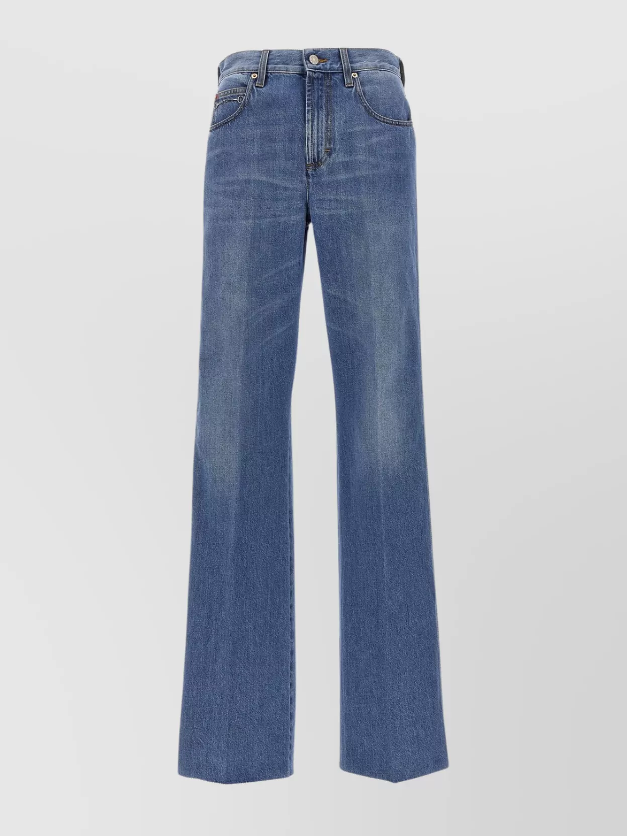 Gucci Italian-made Straight Leg Jeans In Blue