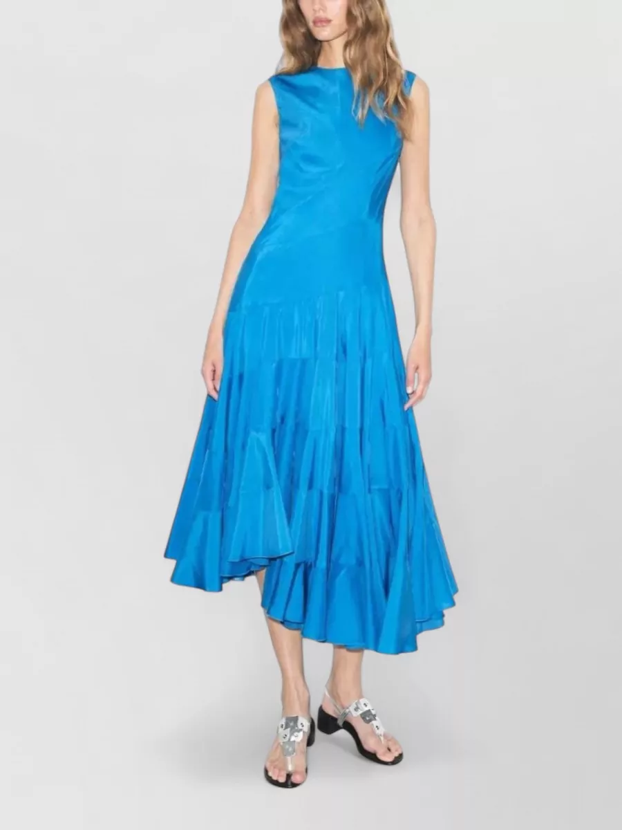 Tory Burch Silk Sleeveless A-Line Midi Dress