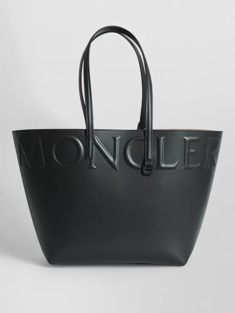 Moncler Small Leather Tote Bag Top Handles