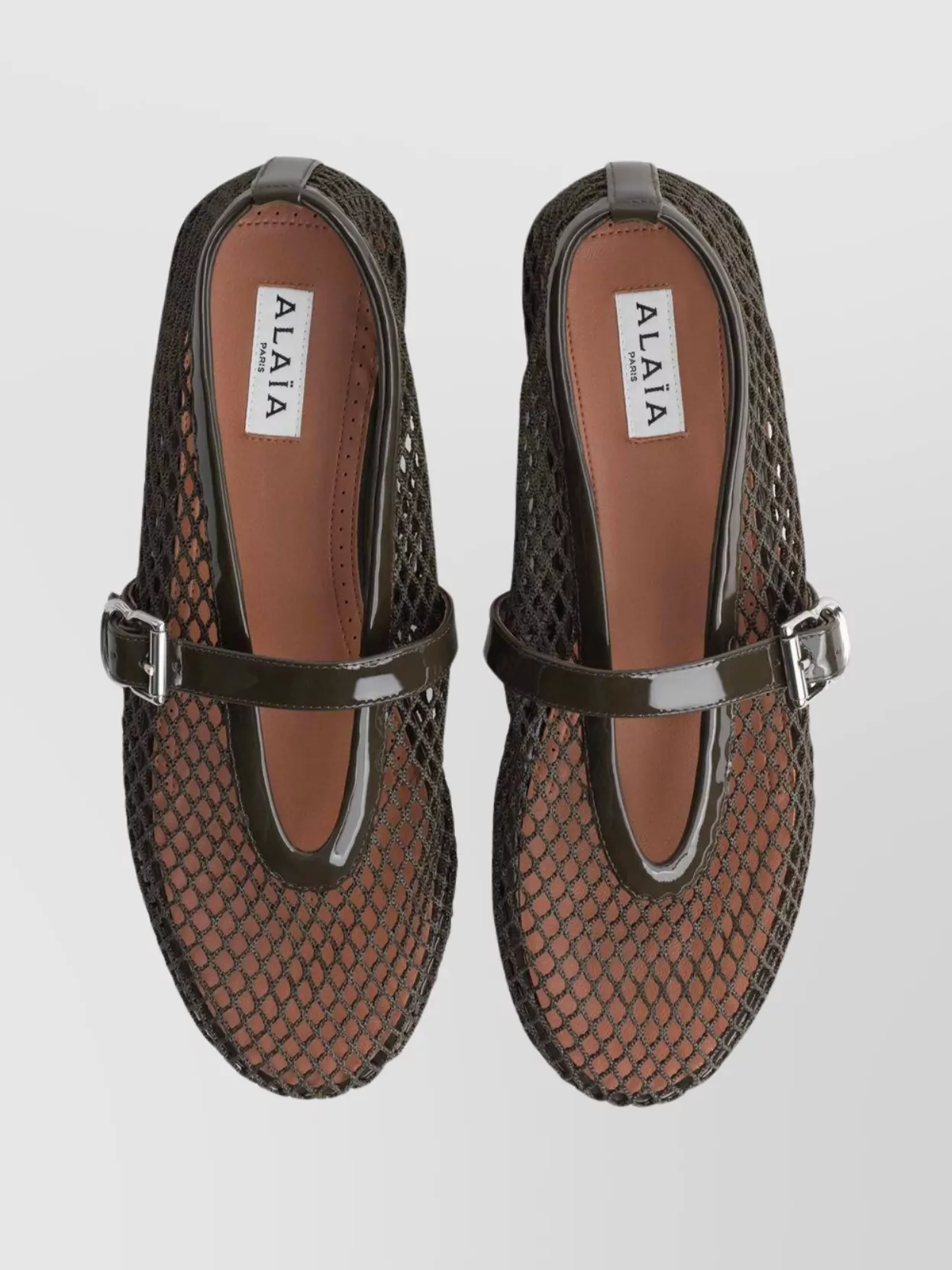 Alaïa Fishnet Ballerina Shoes Flat Sole