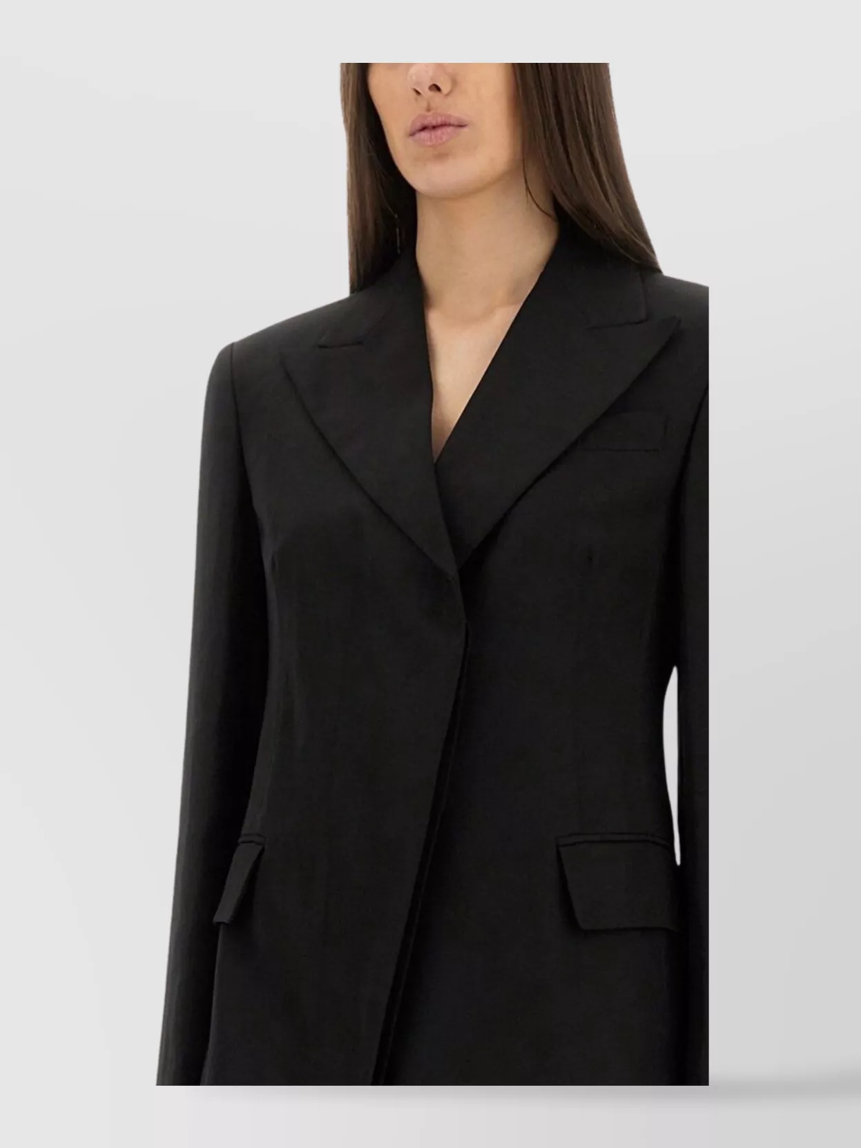 Sportmax Longline Slim Fit Jacket With Flap Pockets