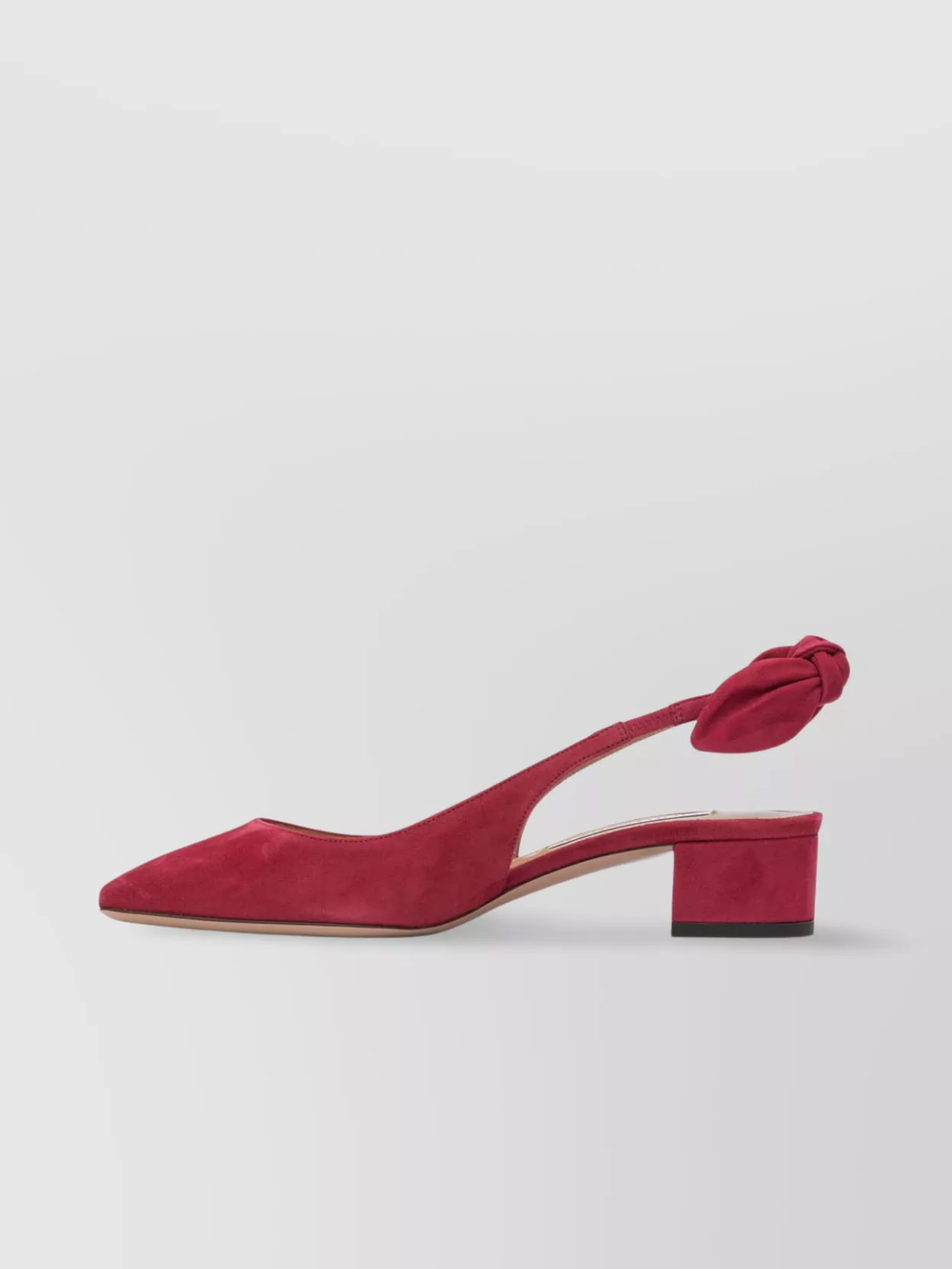 Aquazzura Bow Block Heel Square Toe Pumps