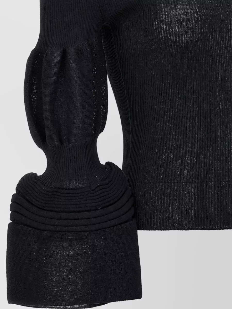 Issey Miyake Long-Sleeve Knit Top