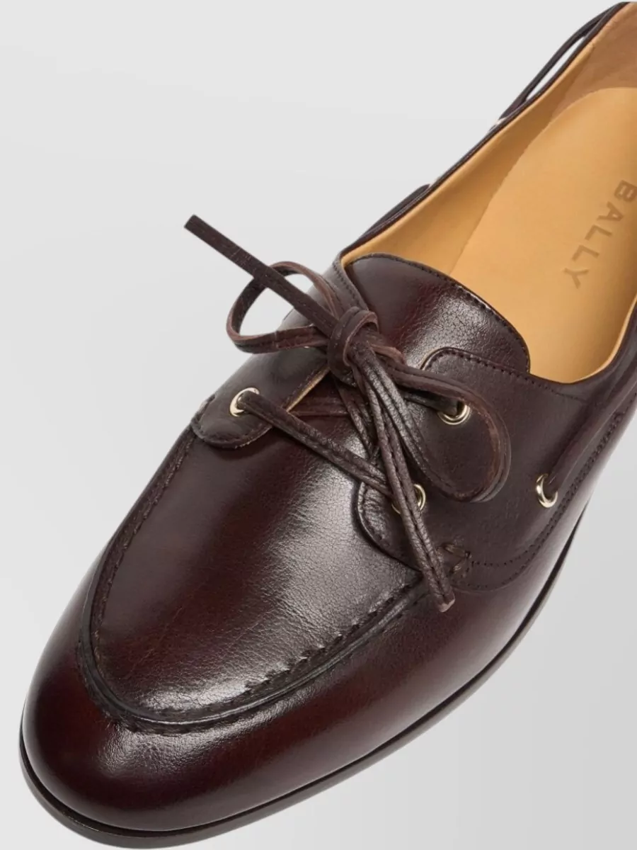 Bally Leather Lace-Up Loafers