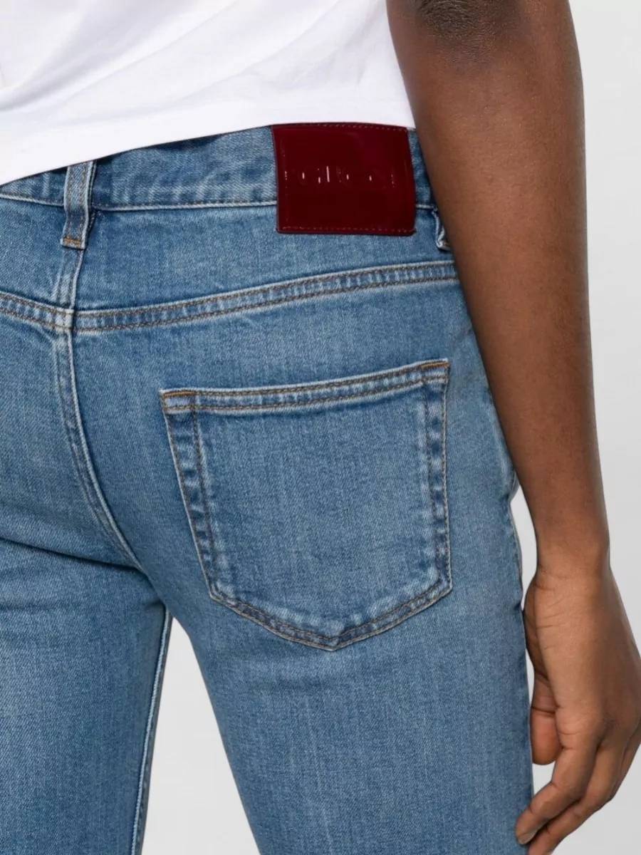 Gucci Cotton Denim Jeans Straight Leg Belt Loops