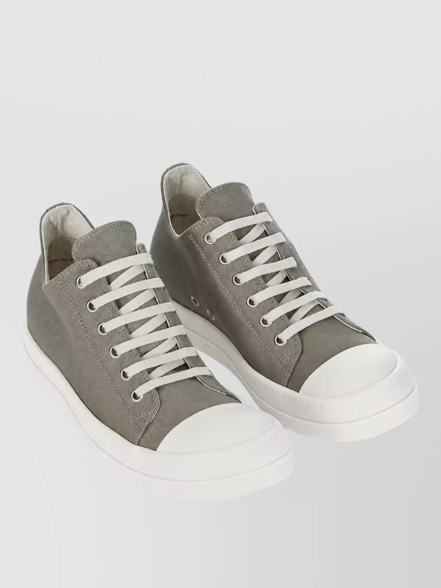 Rick Owens Drkshdw Canvas Low-Top Lace-Up Sneakers