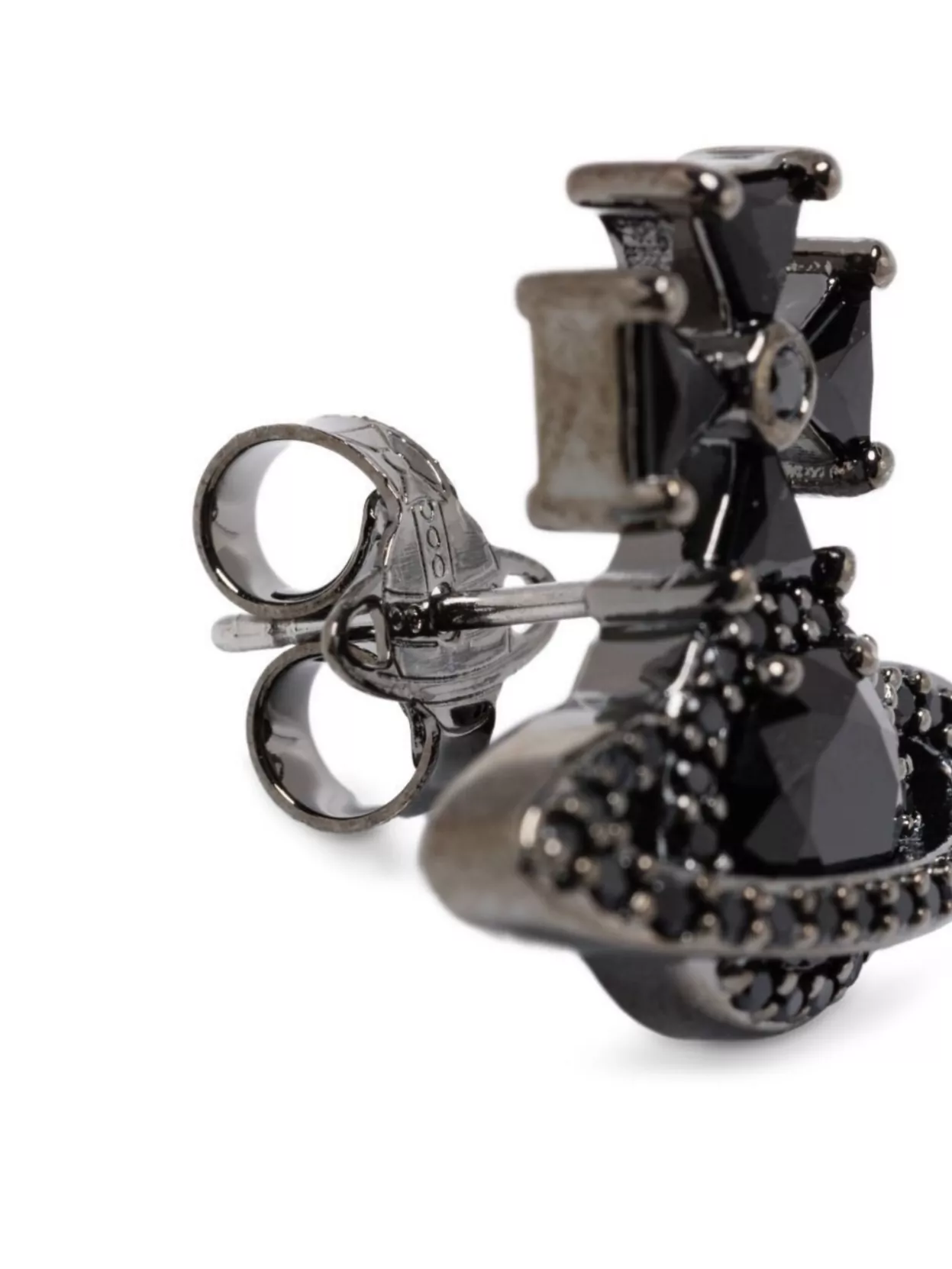 Vivienne Westwood Stud Earrings With Cross And Orb Motif