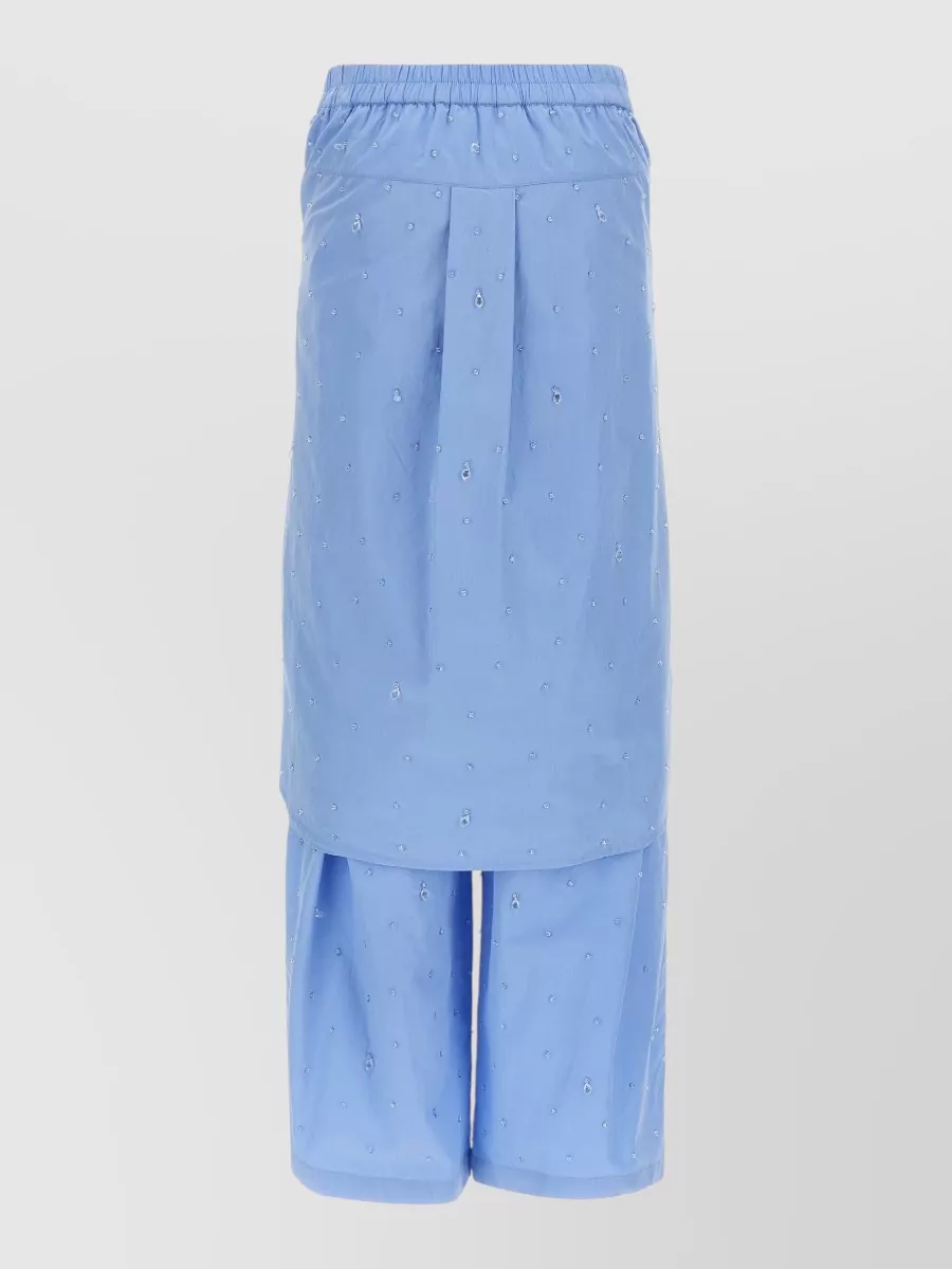 Giuseppe Di Morabito Wide Leg Trousers Embellished Hem Tailored Cut