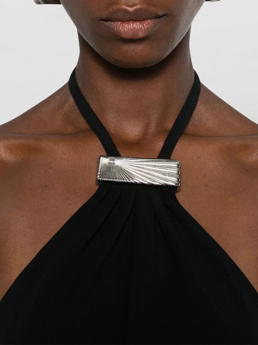 The Attico Ankle Length Backless Halter Neck Dress