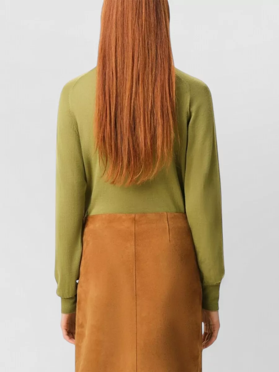 Ami Paris Wool Round Neck Cardigan