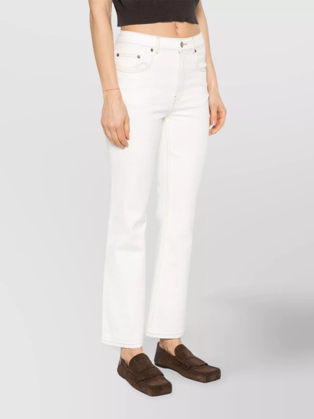 Shop Tory Burch Flared Leg Denim Jeans
