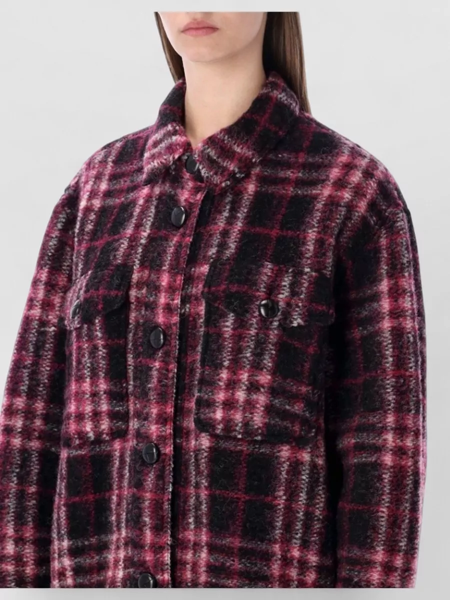 Isabel Marant Etoile Harvely Check Overshirt Jacket Plaid Design