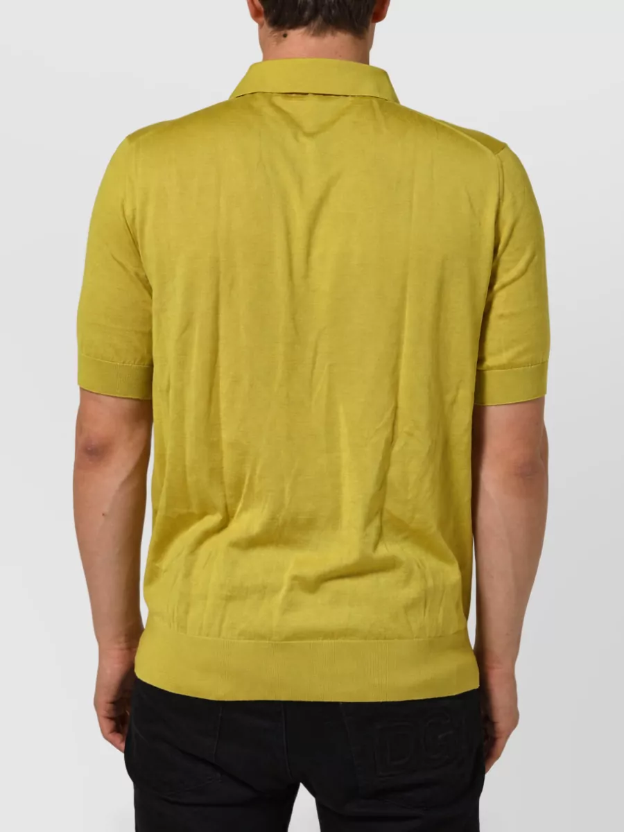 Dolce&Gabbana Cashmere Silk Short-Sleeve Polo Shirt