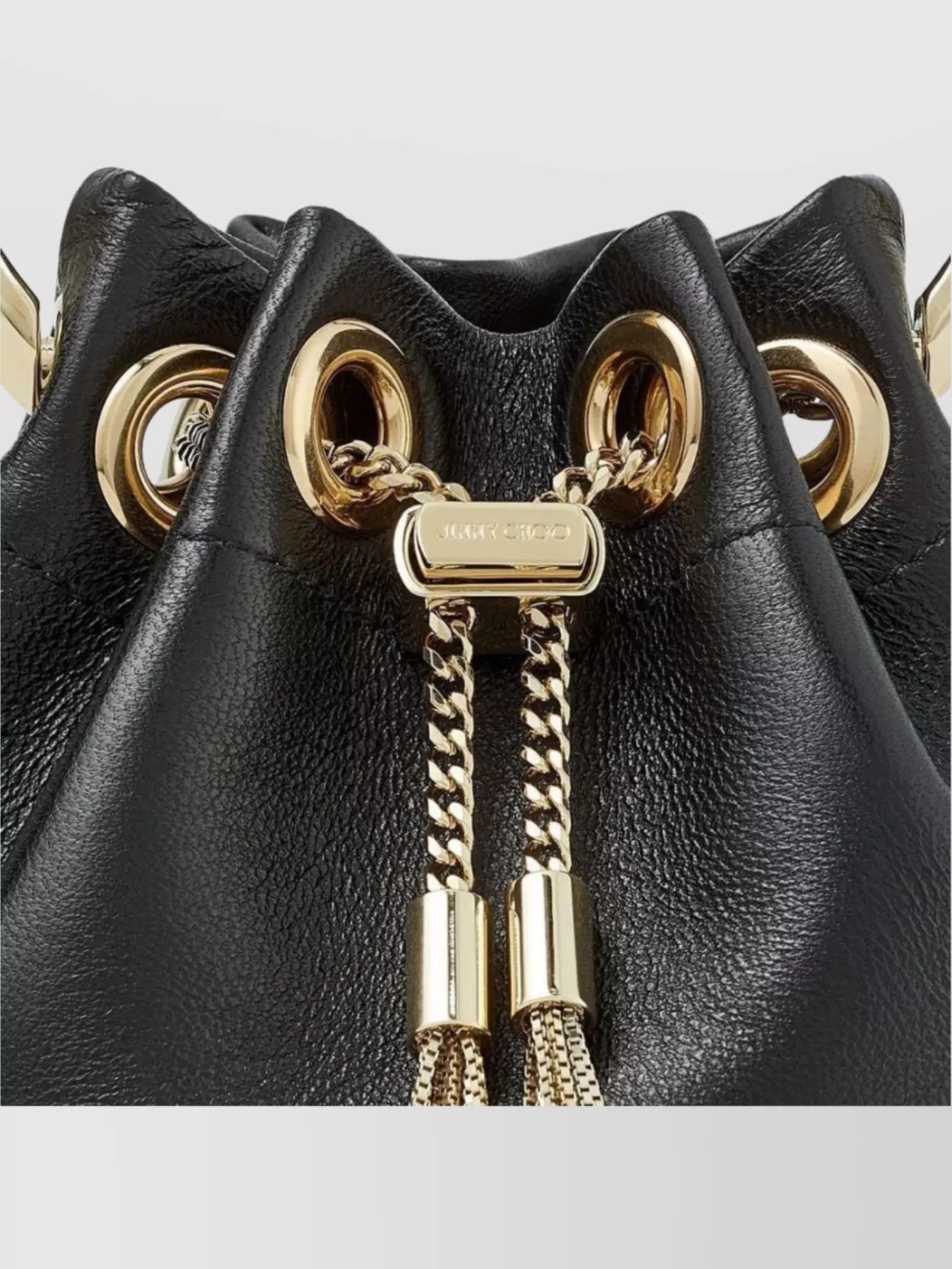 Jimmy Choo Bon Bon Micro Leather Bucket Bag