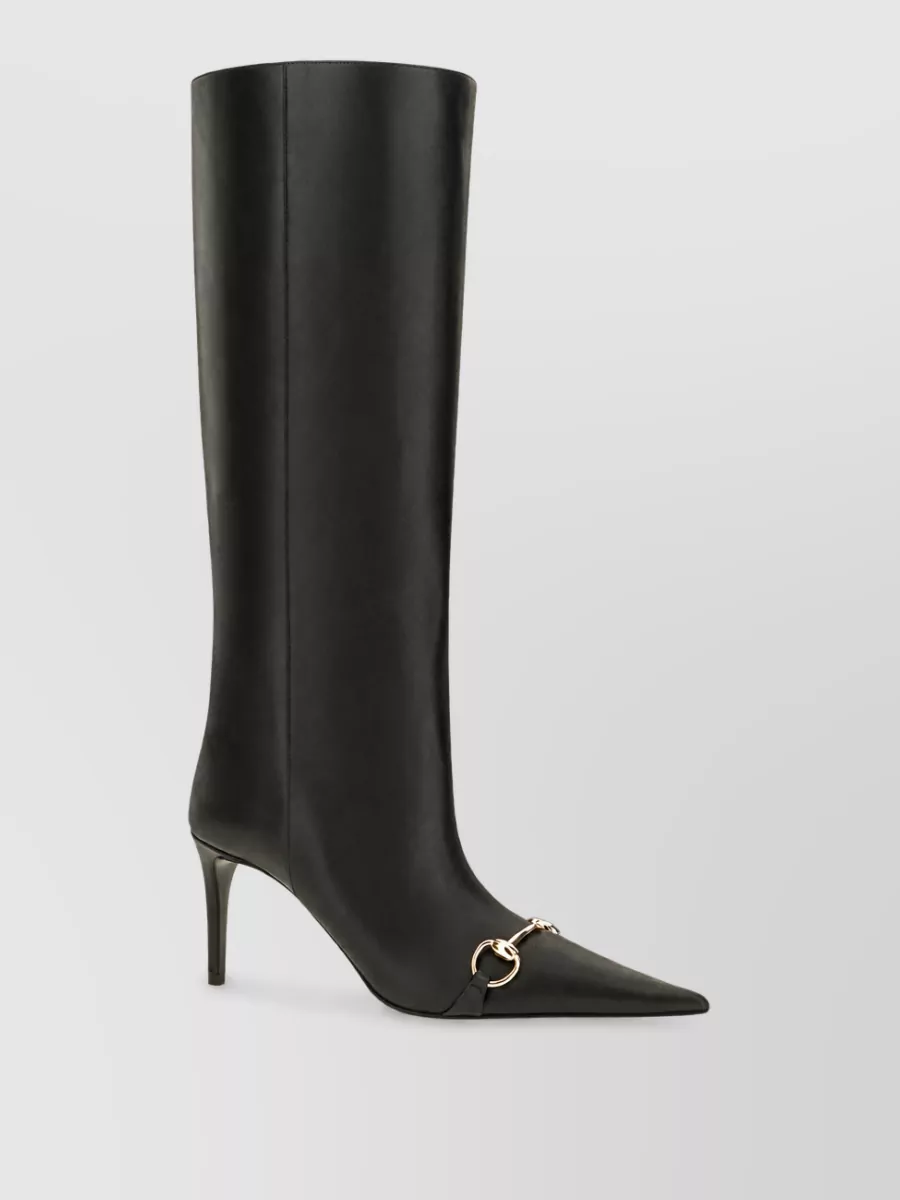 Gucci leather slip-on ankle boots