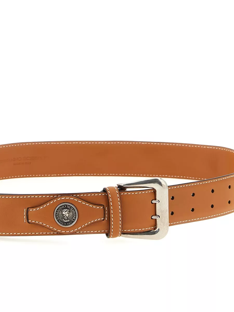 Ermanno Scervino Logo Coin Belt Adjustable Length Studs