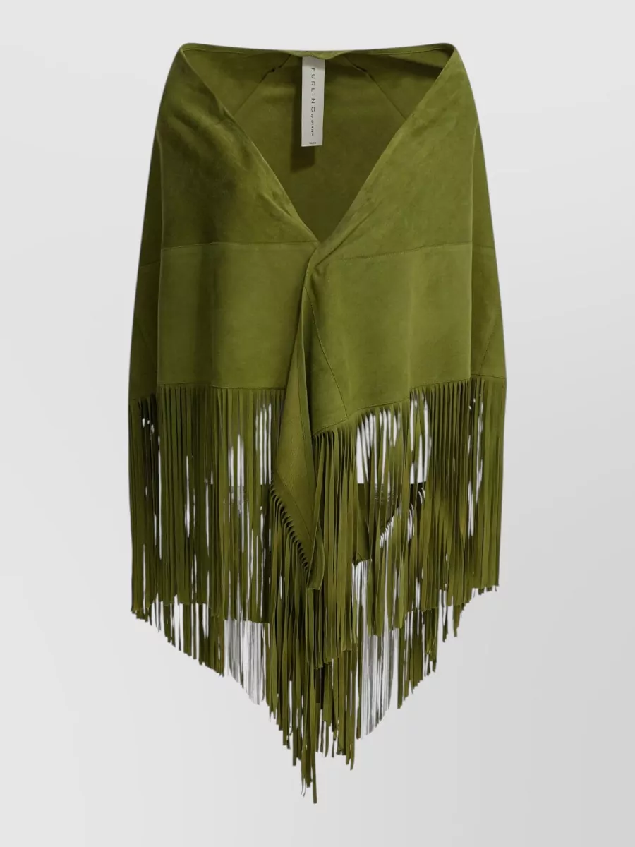 Furling By Giani Suede Asymmetric Skirt