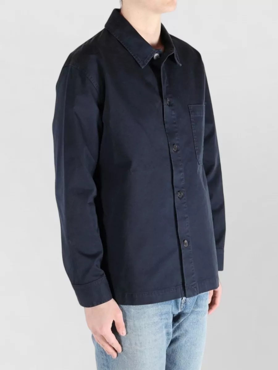Saint Laurent Cotton Overshirt Shirt Point Collar Design