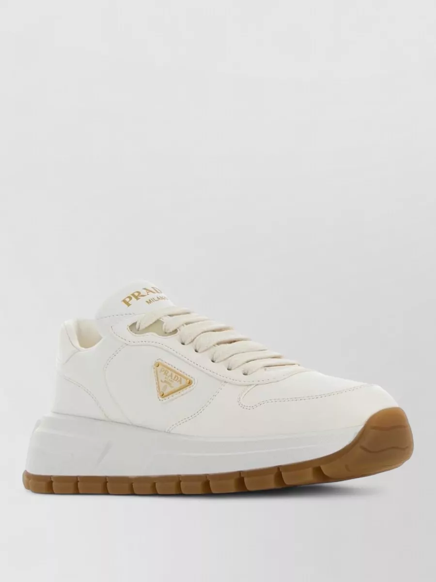 Prada Nappa Leather Prax 01 Low-top Sneakers In White