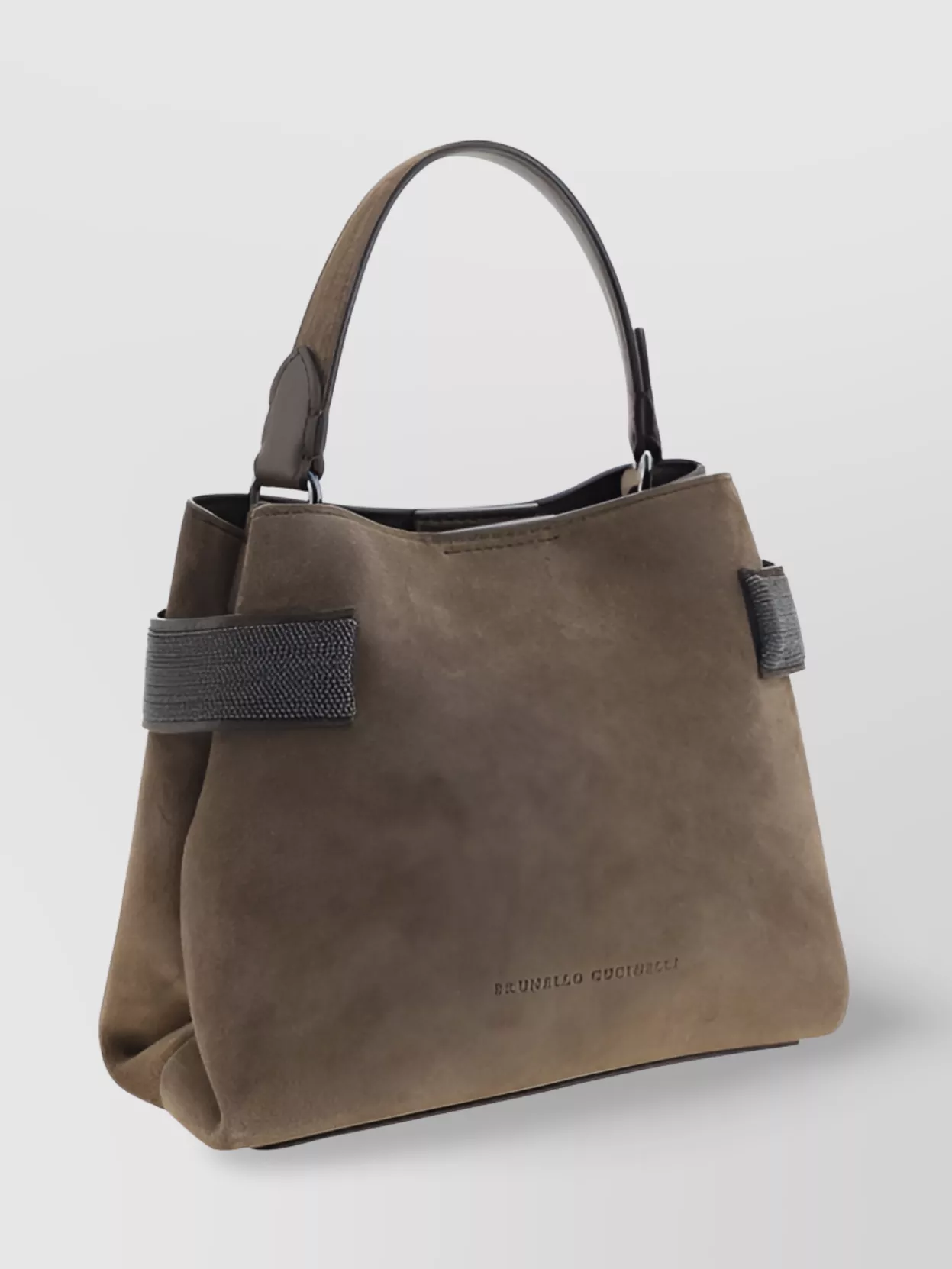 Brunello Cucinelli Suede Top Handle Shoulder Bag