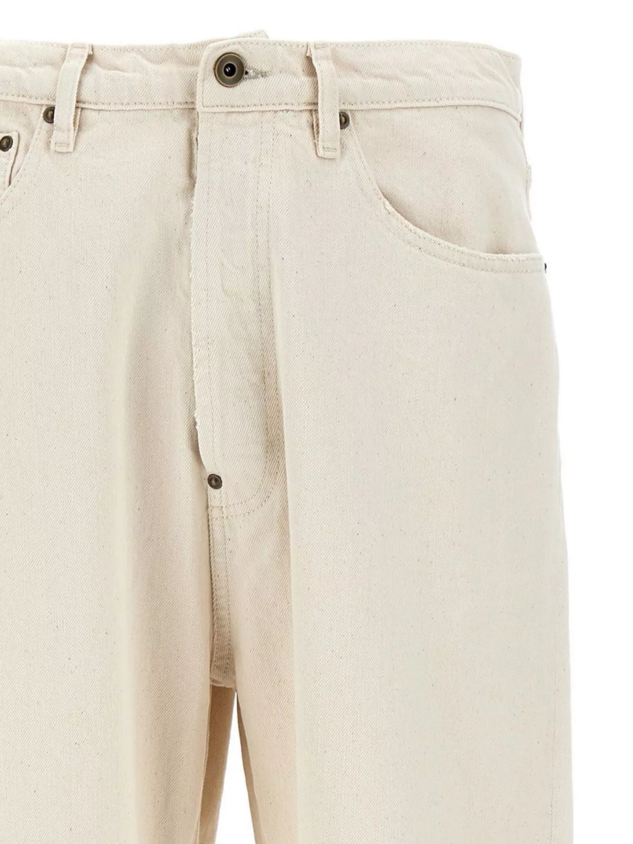 Maison Margiela Wide Leg Denim Trousers With Practical Pockets