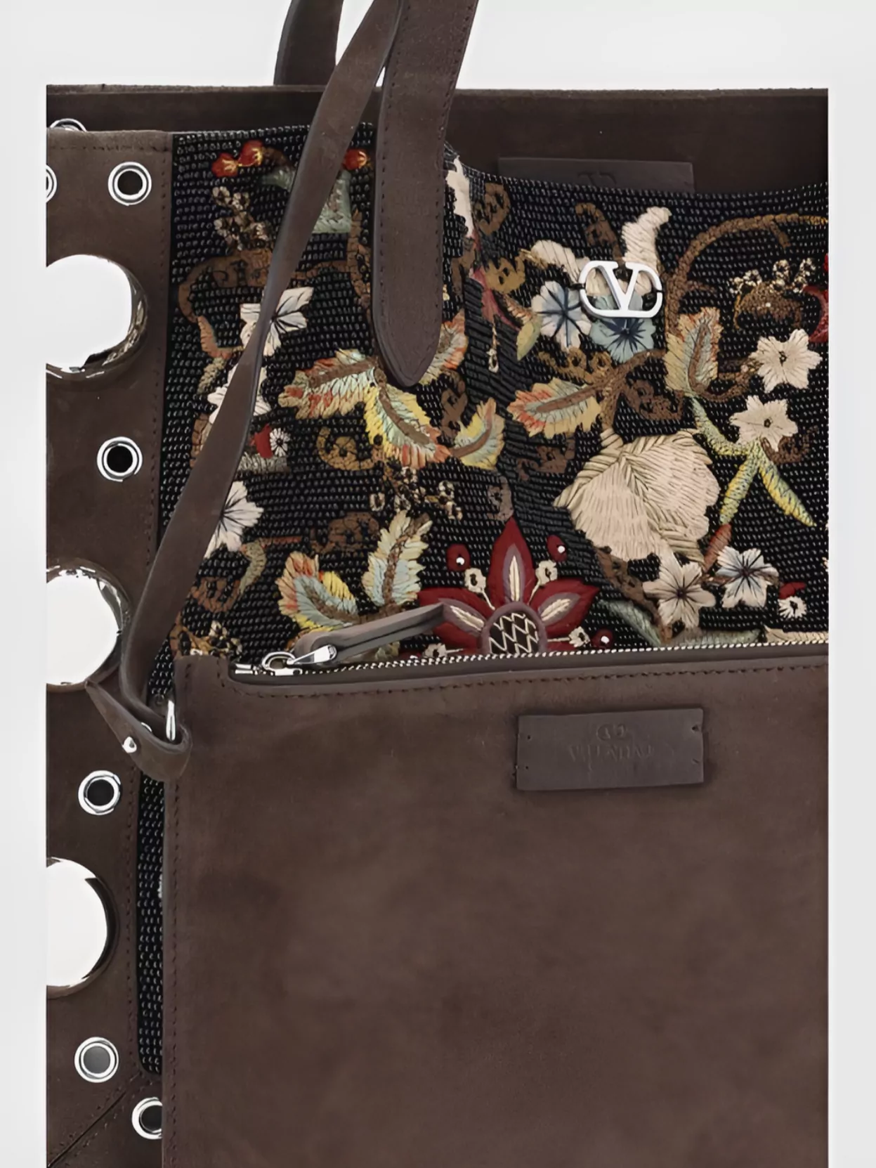 Valentino Garavani Nellcote Tote Bag Floral Embroidery