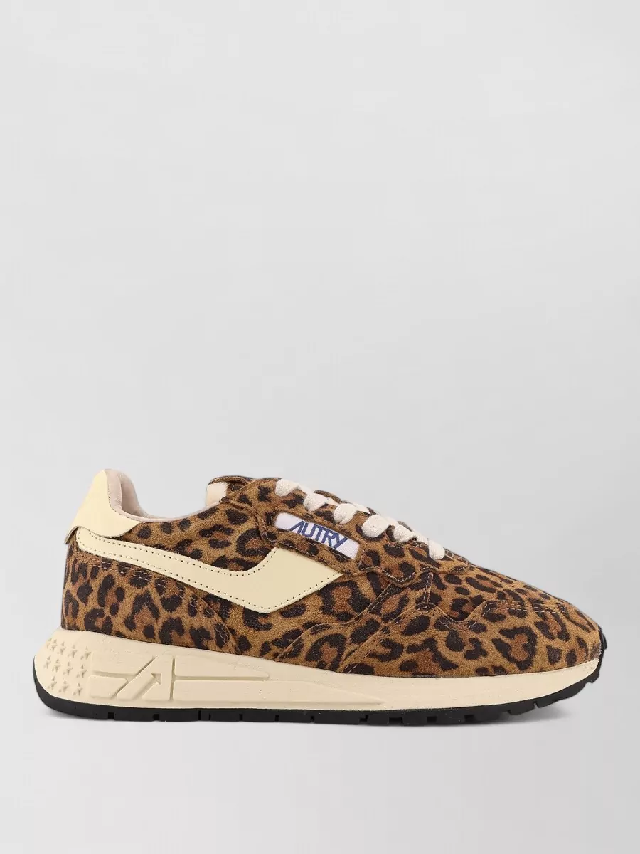 Autry Reelwind Low Sneakers Suede Animal Motif