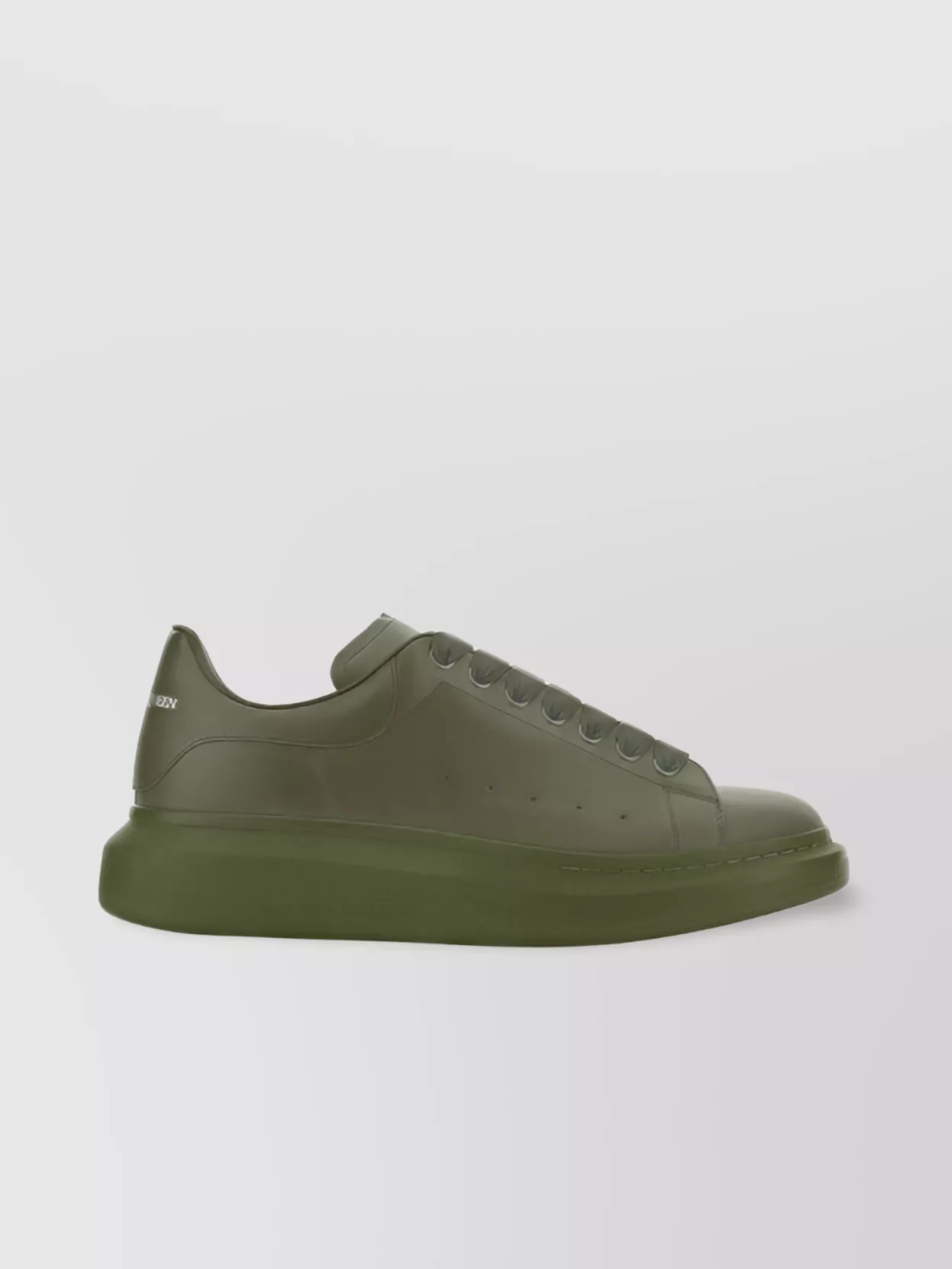 Alexander Mcqueen Oversized Sole Low-top Calfskin Sneakers In Green