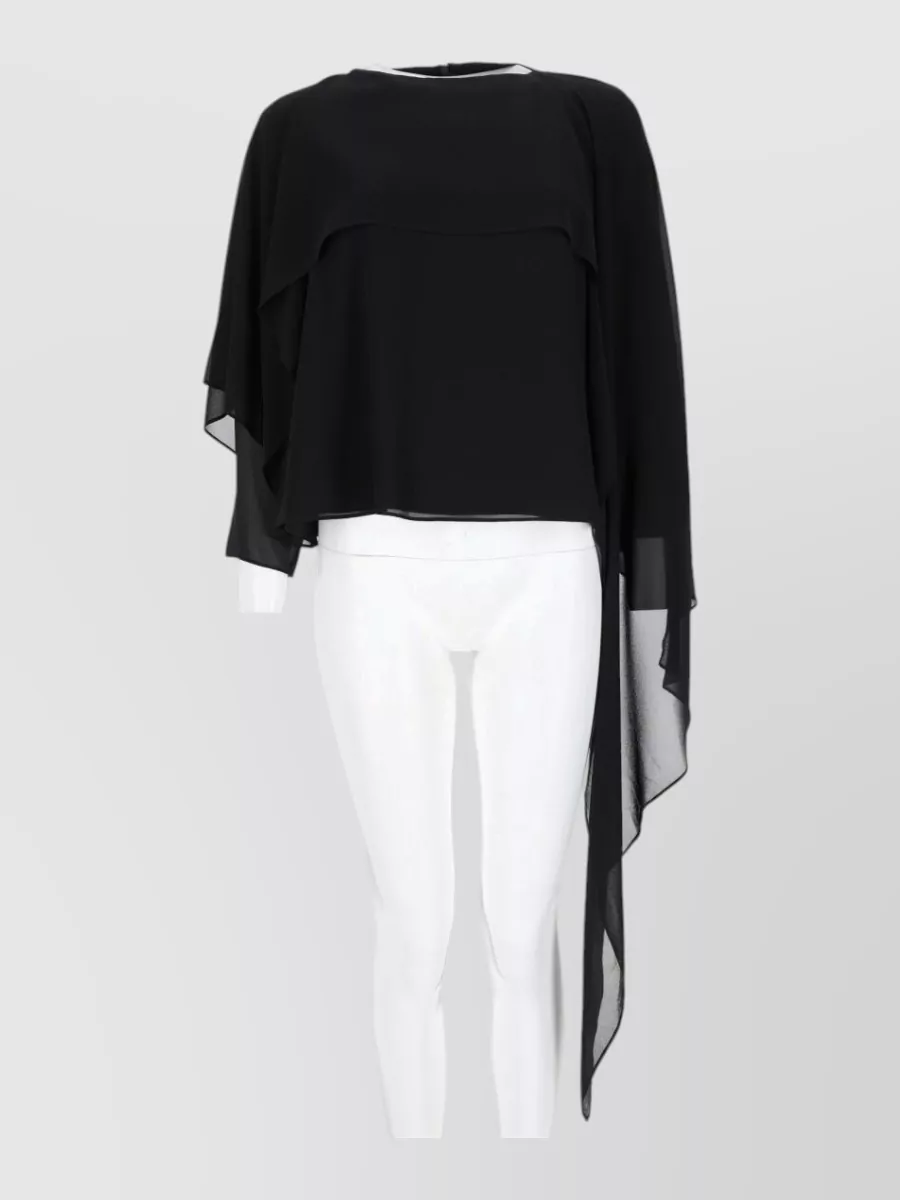 Mm6 Maison Margiela asymmetric draped blouse