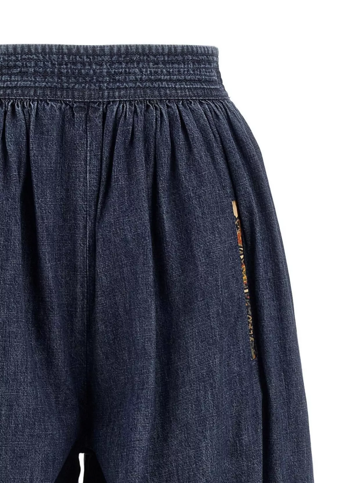 Valentino Chambray Denim Pants Elastic Cuffs