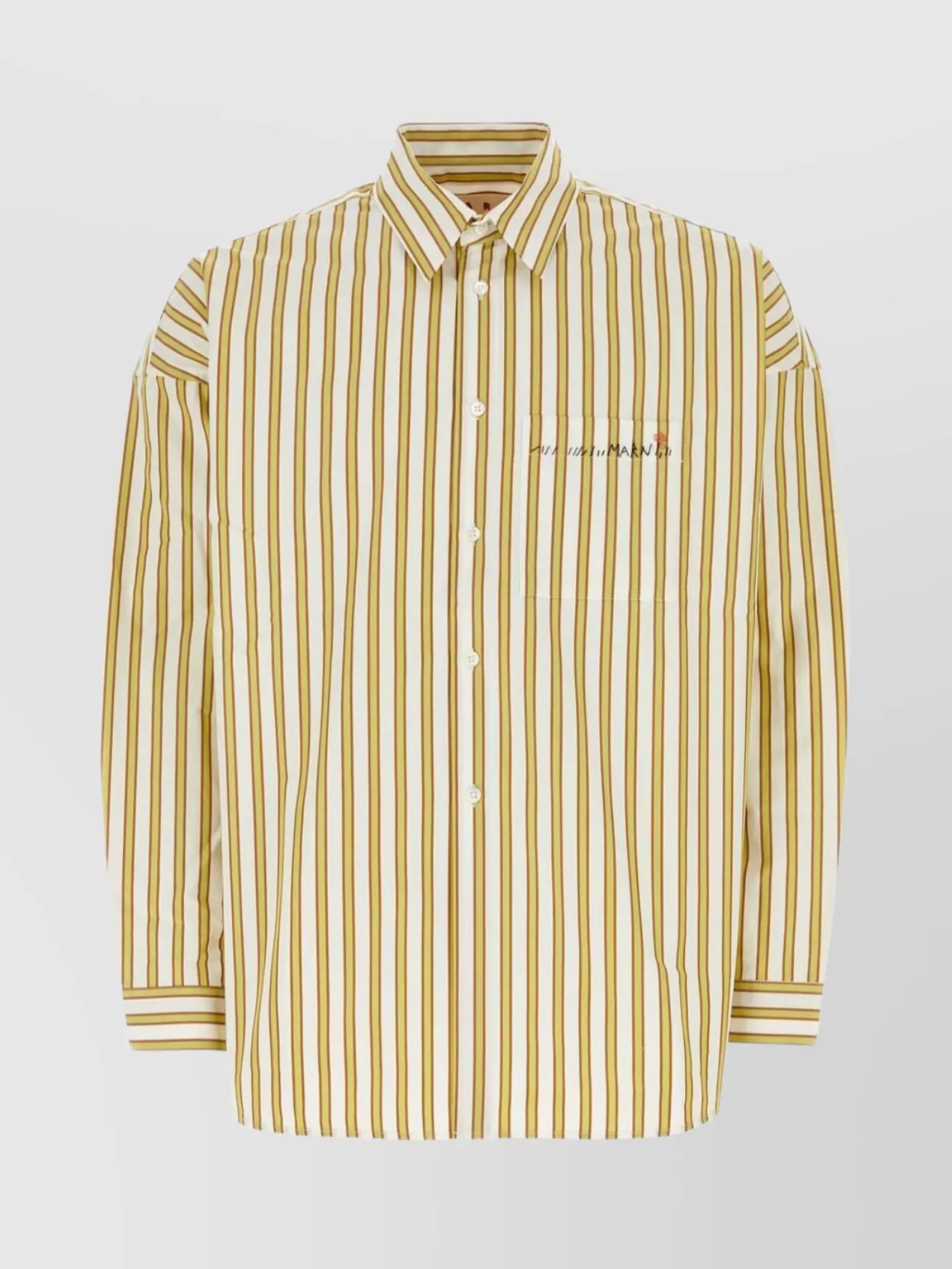 Shop Marni Poplin Shirt Striped Collar Button-down