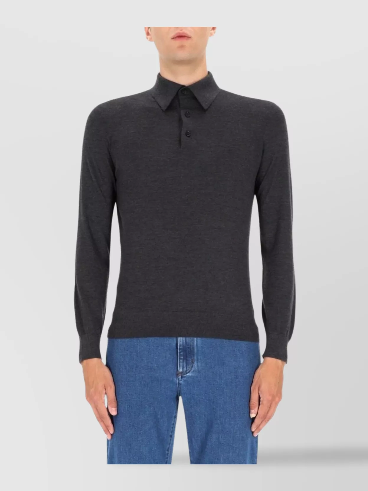 Zegna Ribbed Cuff Knit Sweater With Hem Detail