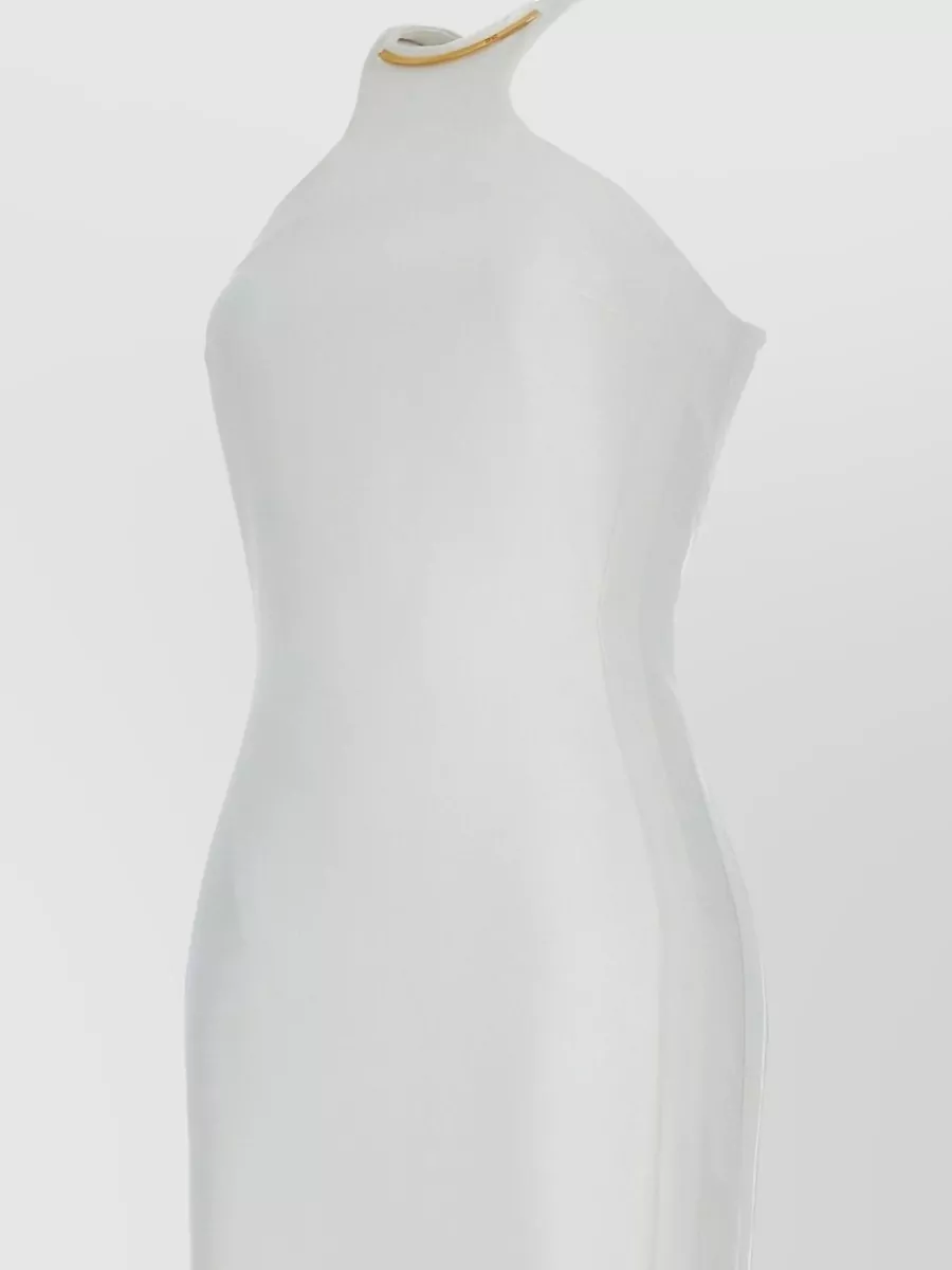 Elisabetta Franchi Halter Neck Sleeveless Midi Dress