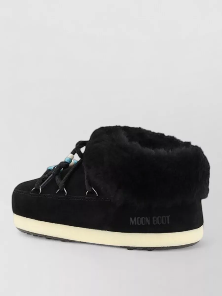 Moon Boot Suede Shearling Ankle Boots