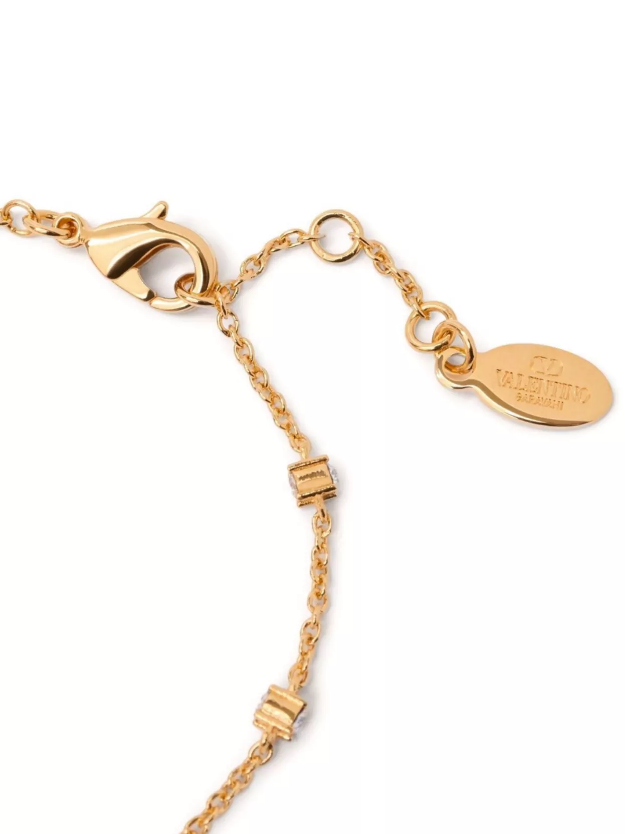 Valentino Metal Chain Link Bracelet With Swarovski® Crystals