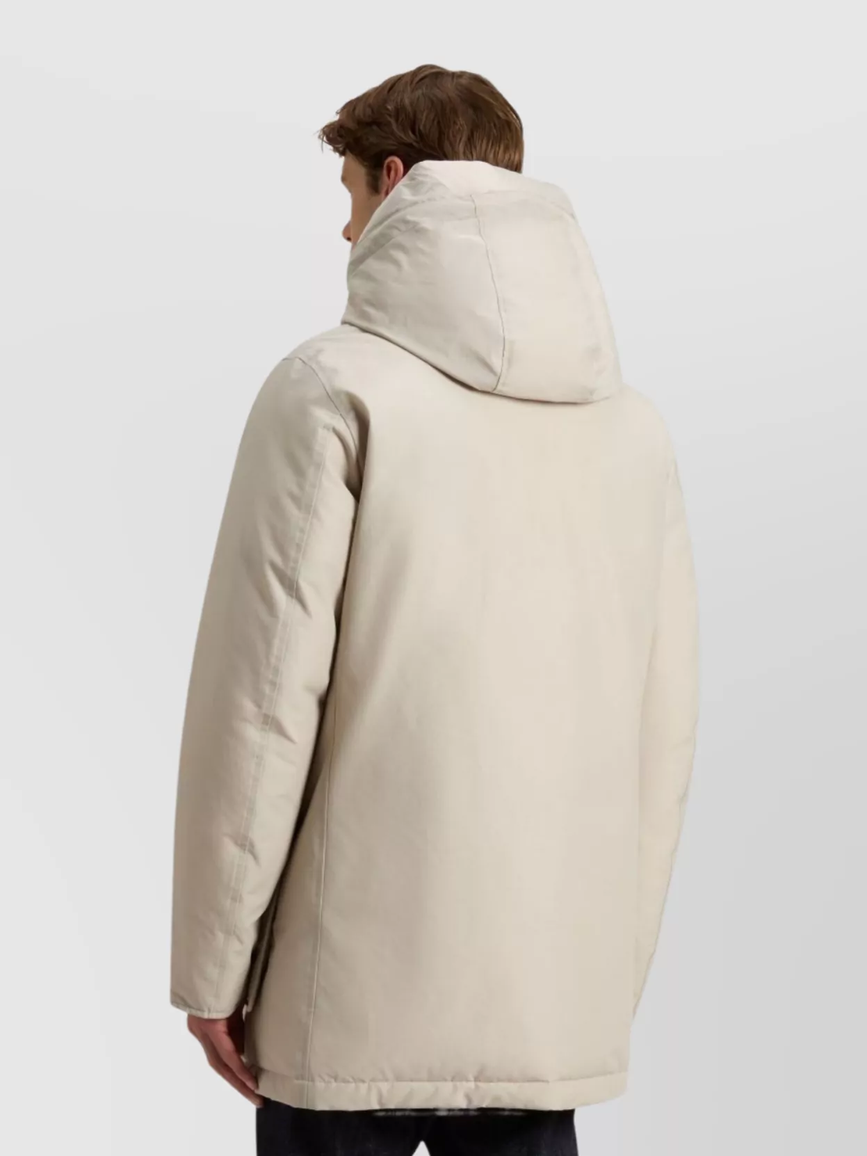 Woolrich Hooded Long Parka Padded Design