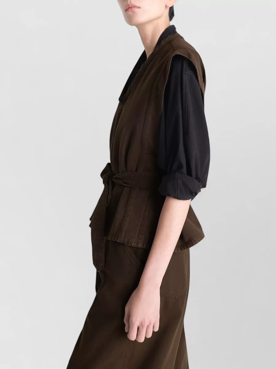 Lemaire V-Neck Belted Sleeveless Top