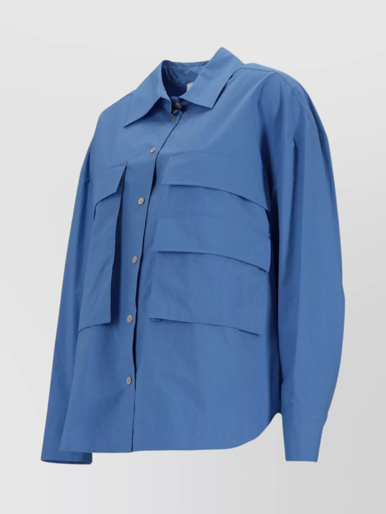Parosh Long Sleeve Shirt Flap Pockets