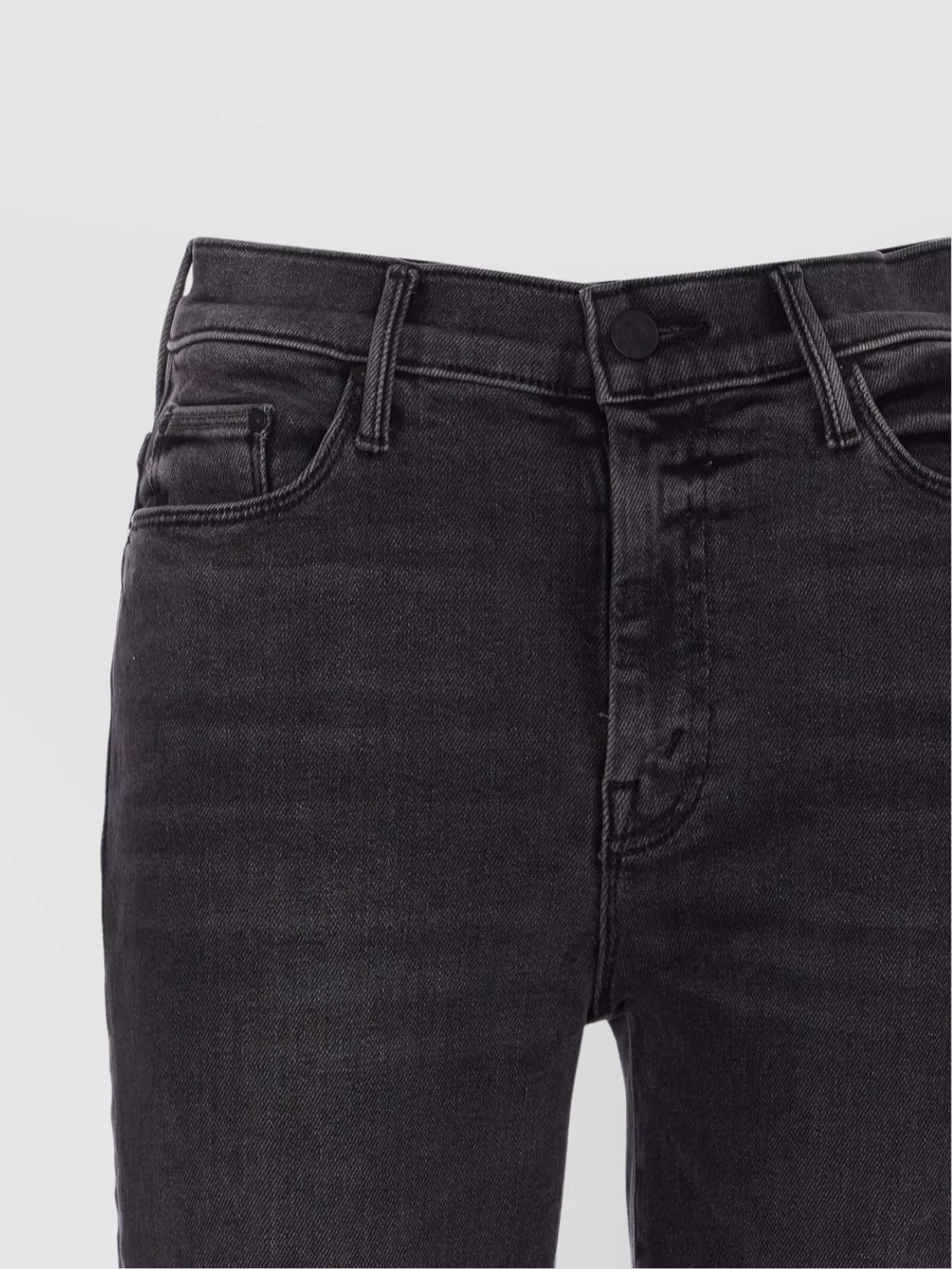 Mother Flared Leg Trousers Contrast Stitching